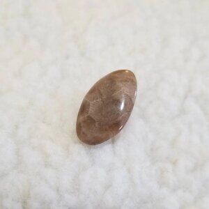 Vintage Hand Crafted Oval Shaped Petoskey Stone Silver Tie Clip